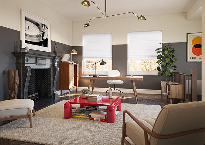 Menton, Pure White - Roman Blind - Image 6